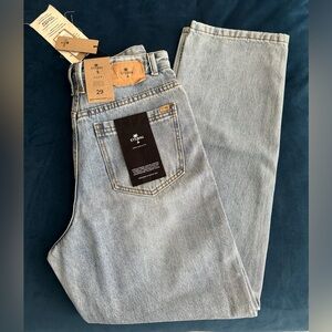 Thriller “Pulp” light denim jeans, high rise, straight leg, relaxed hip